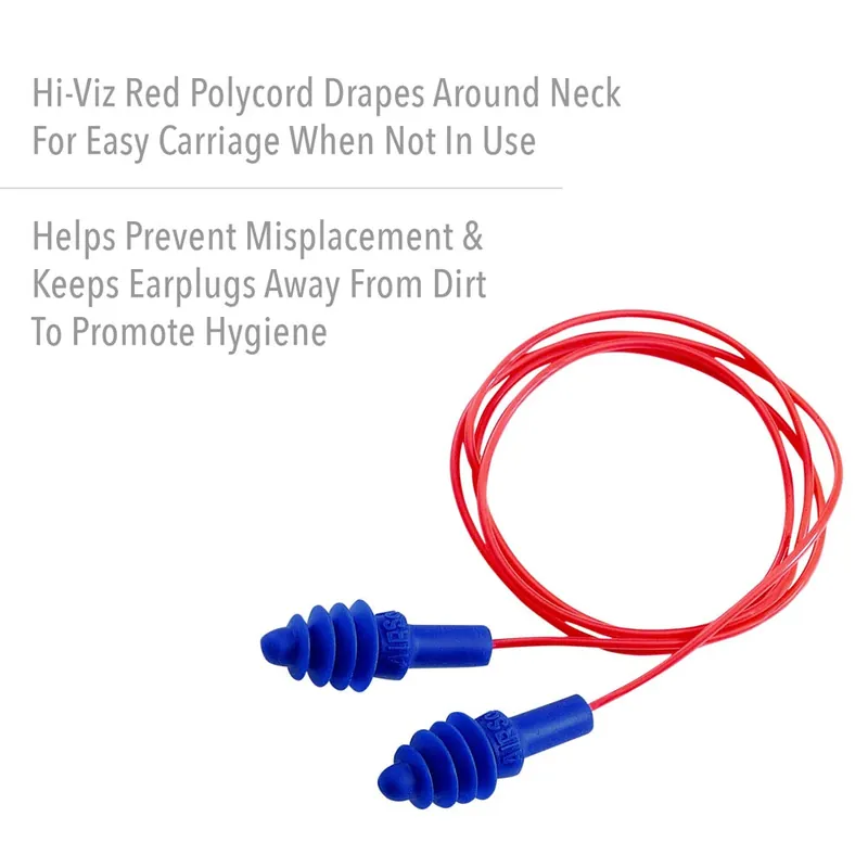 Howard Leight DPAS-30R AirSoft Reusable Corded Earplugs 100 Pairs