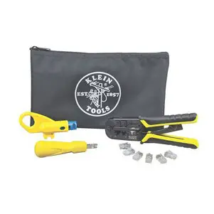 Klein Tools vdv026-211 Coax Cable Installation Kit with Zipper Pouch