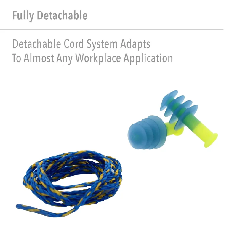 Howard Leight FUS30-HP Fusion Corded Reusable Earplugs 100-Pairs