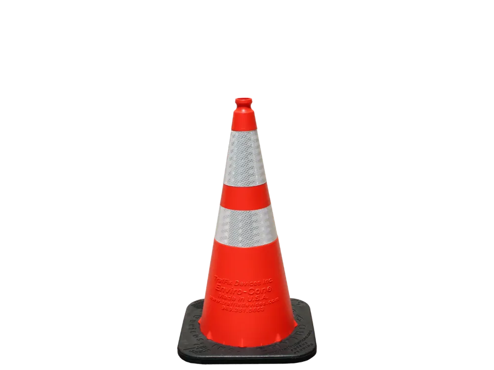 Traffix 16028-HIWB-7 Enviro Cone, 28 inches w/Base, (1) 6 inches & (1) 4 inches 3M Reflective