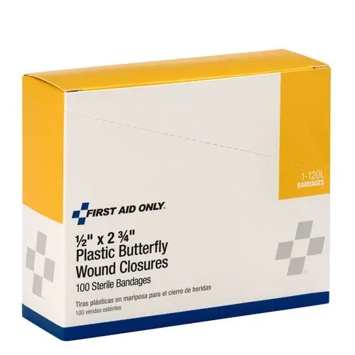 First Aid 1-120L Butterfly Closure Large (Box of 100)