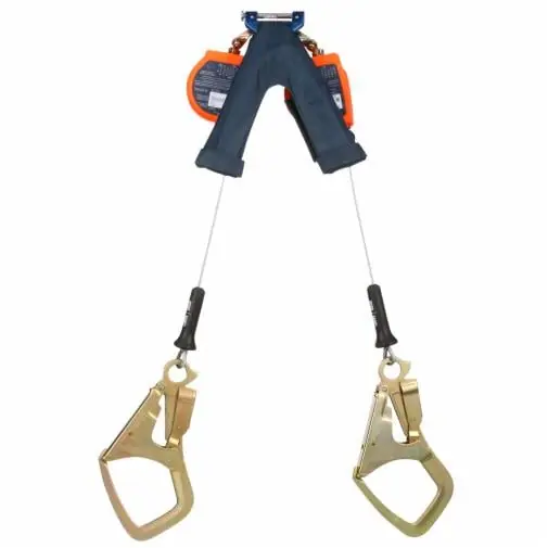 3M 3500281 Dbi-Sala Nano-Lok Edge Twin-Leg Personal Self Retracting Lifeline Steel Rebar Hook 6 feetL