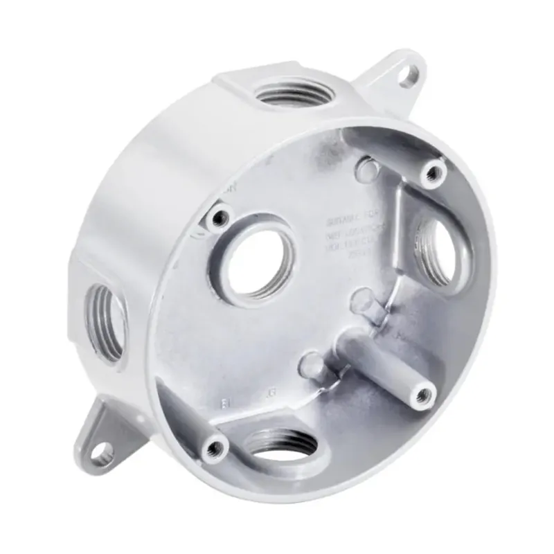 Topaz WRB1550W 4 inches Round Weatherproof Box (5) 1/2 inches Holes