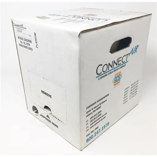 Connect Air W184C-2099RIB 18/4 Str Unshielded Plenum White 1000ft