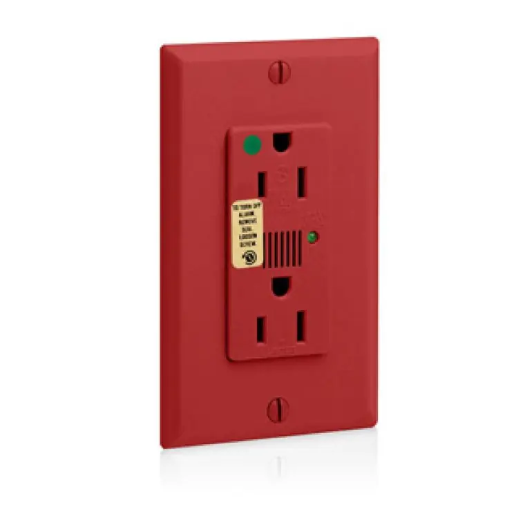 Leviton 8280-R hg Surge Receptacle With Alarm And Led 15 A