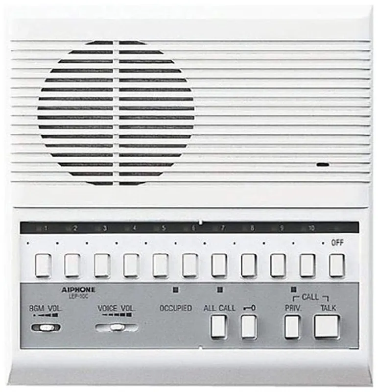 Aiphone LEF-10C LEF-10C 10-Call Semi-Flush Mount Master Station