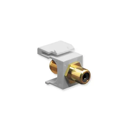 Icc IC107KFGWH Module, Rca F-Type, Black Insert, White
