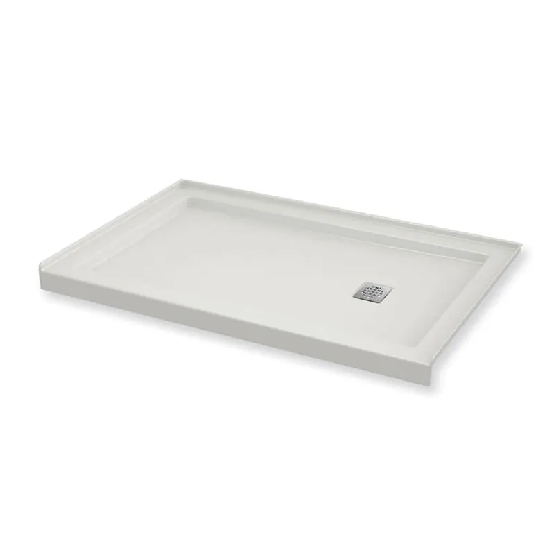 Maax 420006-501-001-100 B3Square 6036 Acrylic Alcove Shower Base Left-Hand Drain