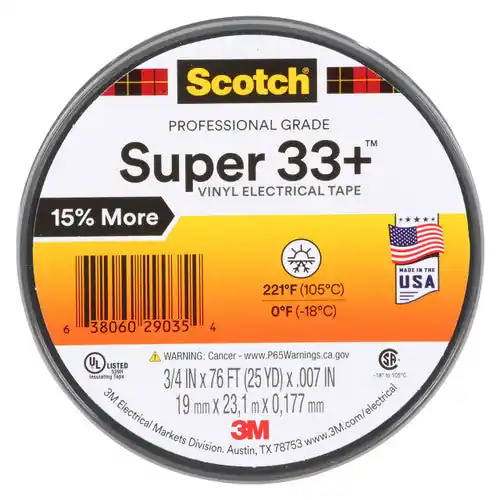 3M 33+SUPER3/4X76 Scotch Electrical Tape 76 feet x 0.750 inches