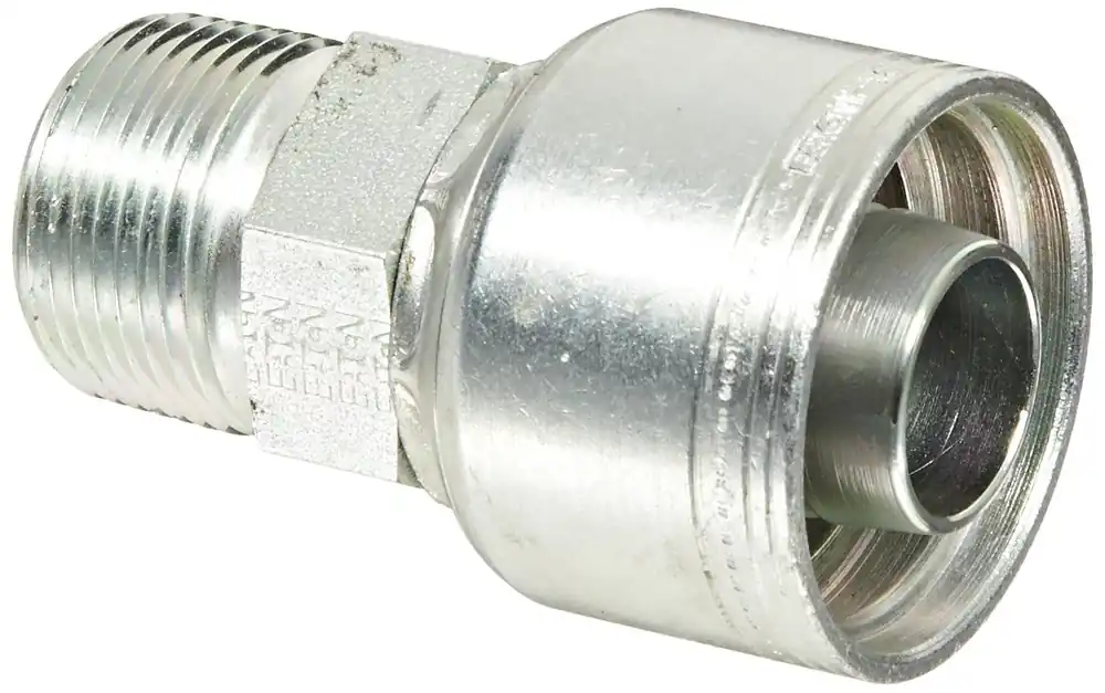 Eaton 1AA16MP16 Aeroquip Carbon Steel Global TTC Crimp Hose Fitting Male Pipe 1 inches Hose ID, 1 inches - 11-1/2 Thread