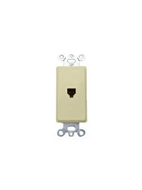 Leviton 40649-A Almond Plastic Box Mount Screw Terminal Telephone and Video Insert