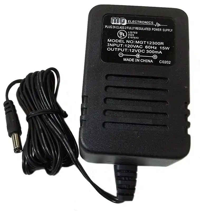 Mg Electronics MGT12300R Power Supply 12VDC 300mA Plug In