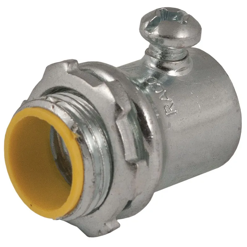 Raco 2125 1-1/4 inches EMT Set Screw Connector, Steel - Insulated