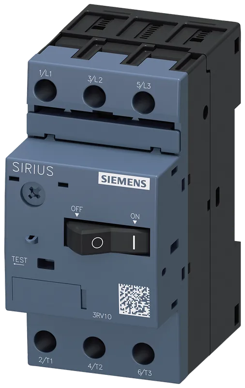 Siemens 3RV1011-0DA10 Type 3RV10 Motor Protection Circuit Breaker, 690 VAC, 0.32 A, 3 Poles REPLACED BY 3RV20110DA10