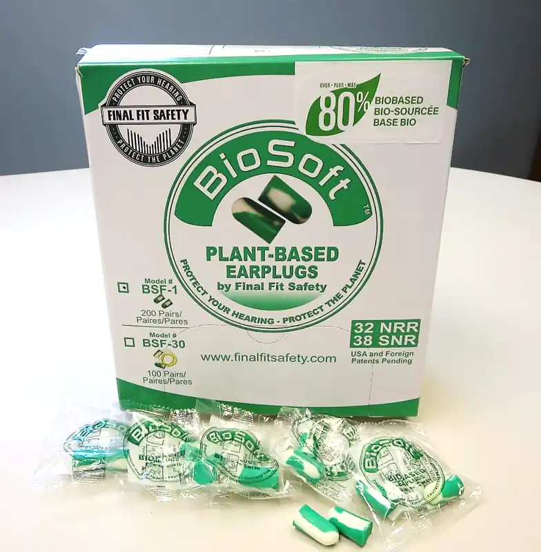 Pip BSF-1 Mega Bullet BioSoft Disposable Bio-Based Foam Ear Plug NRR 32