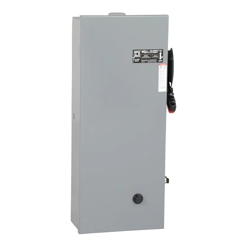 Square D 8940ssd4030 440/480 VAC 45 Amp 30 Hp 3-Pole NEMA 3R Full Voltage Fusible Switch Pump Panel