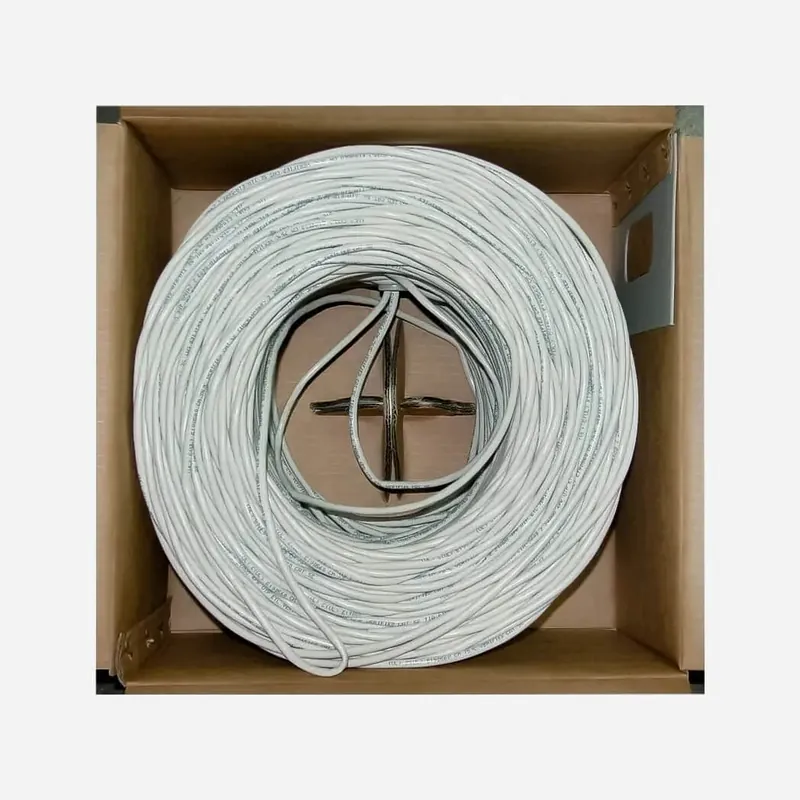 Genesis Cable 63601101 cat6 riser solid copper white 1000ft utp 23awg ethernet cable