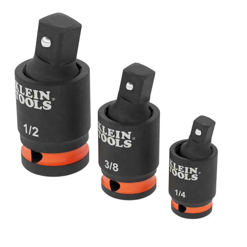 Klein Tools 65843SW Impact Wrench Swivel Socket Adapter Set, 3-Piece