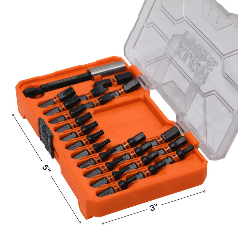 Klein Tools 33510S Slim ProFlex Impact-Rated Security Bit Set, 23-Piece