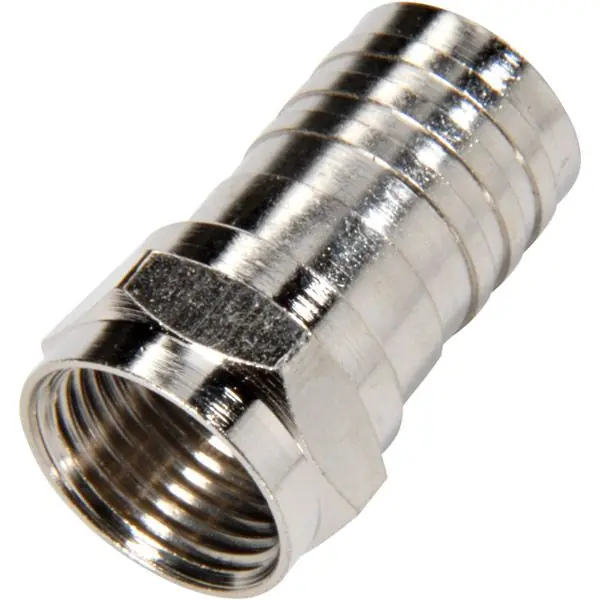 Steren 200-035-25 Connector F Crimp On RG6 Long Barel (25Pk)