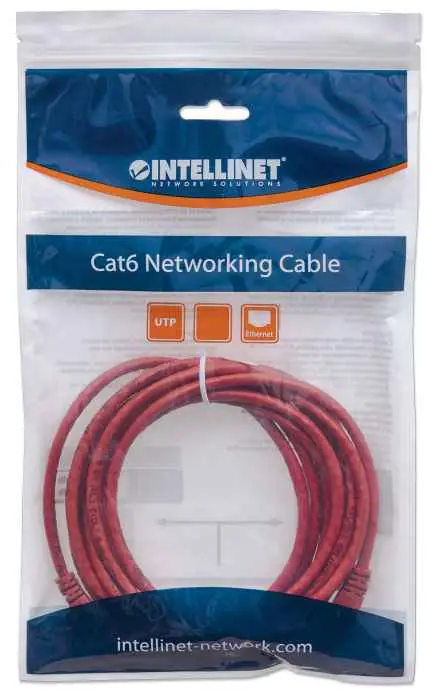 Intellinet 342223 Cat6 U/UTP Network Patch Cable, 30 m (100 ft.)