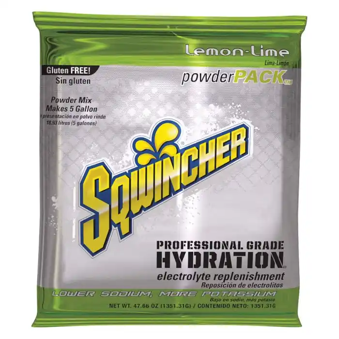 Sqwincher 016408-LL Powder Pack Lemon-Lime 5 Gallons 16 Packs Per Case