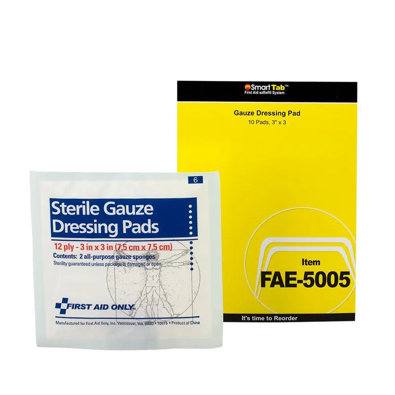 First Aid FAE-5005 Sterile Gauze Pads 3 feet x 3 feet Refill 10/Bag