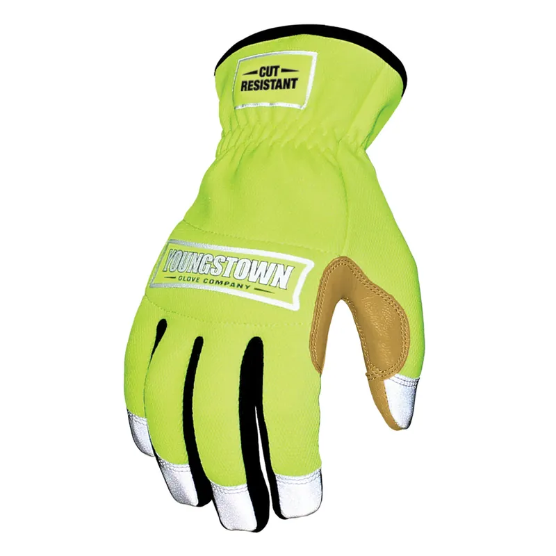 Youngstown 12-3190-10-2XL Cut Resistant Safety Lime Hybrid