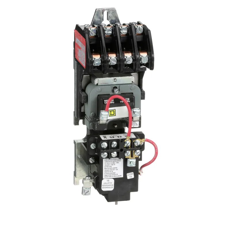 Square D 8903LXO40V02 Lighting Contactor 110/120 VAC 30 Amp 4-Pole 4NO Open Type