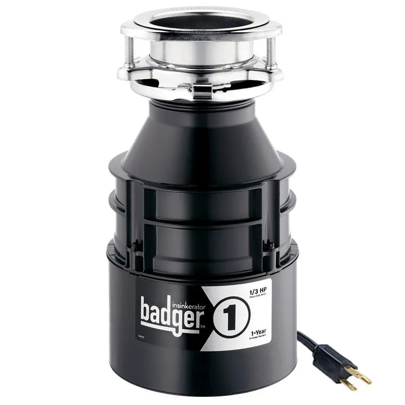 Insinkerator 80925A Badger 1 Garbage Disposal w/ Power Cord 1/3 HP