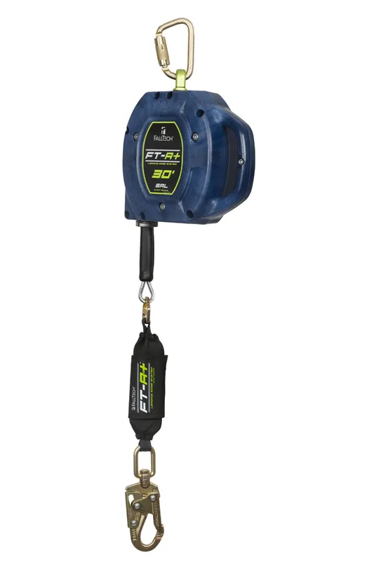 Falltech 721730LER FT-R+ Class 2 Leading Edge SRL with 30 feet Galvanized Steel Cable, 420 lb max., Field Replaceable Cable