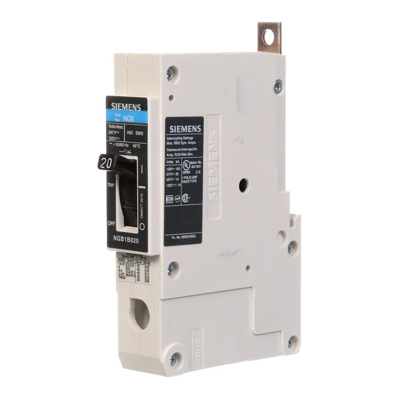 Siemens NGB1B020 Breaker NGB 1P 20A 347V