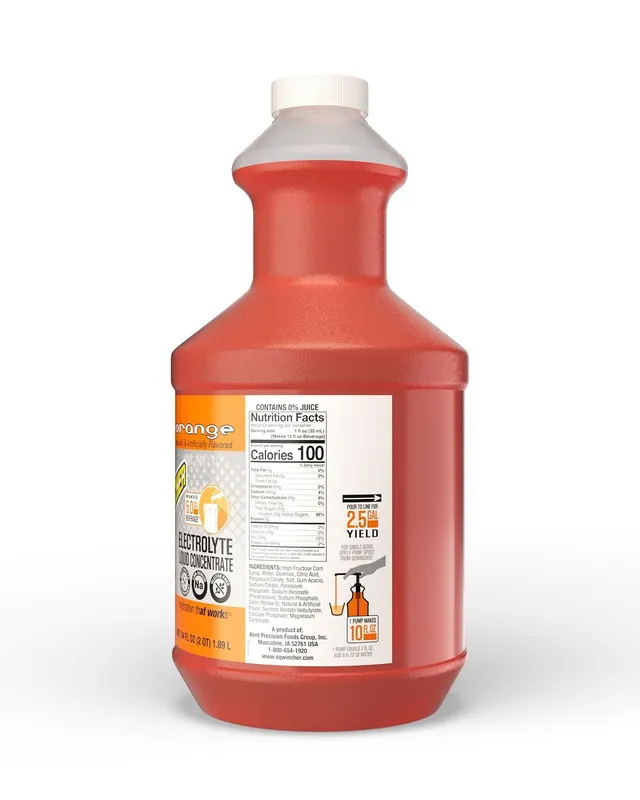 Sqwincher 030324-OR Liquid Concentrate Orange 64 fl oz (Pack of 6)
