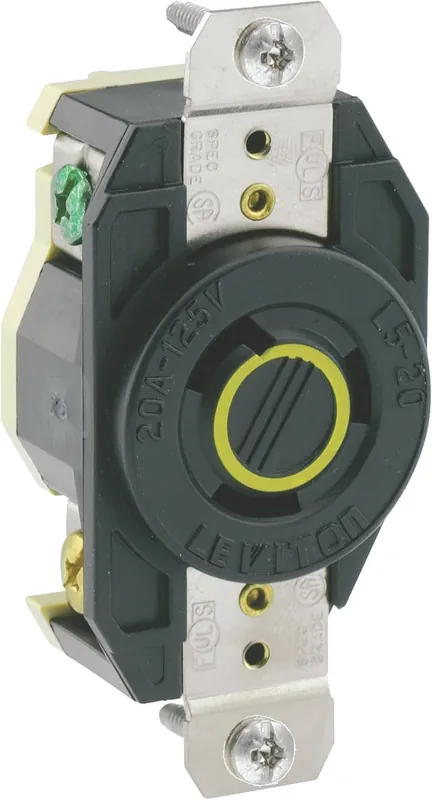 Leviton 2310 locking flush receptacle outlet L5-20R