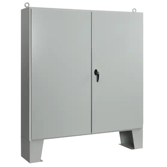 Hoffman A727216ULP Two-Door Floorstand Type 12 White Inside 72.06x72.06x16.06