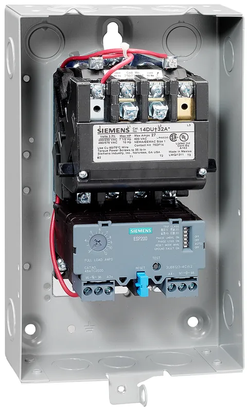 Siemens 14DUD12BA Starter, Fvnr Sz1, 5.5-22A
