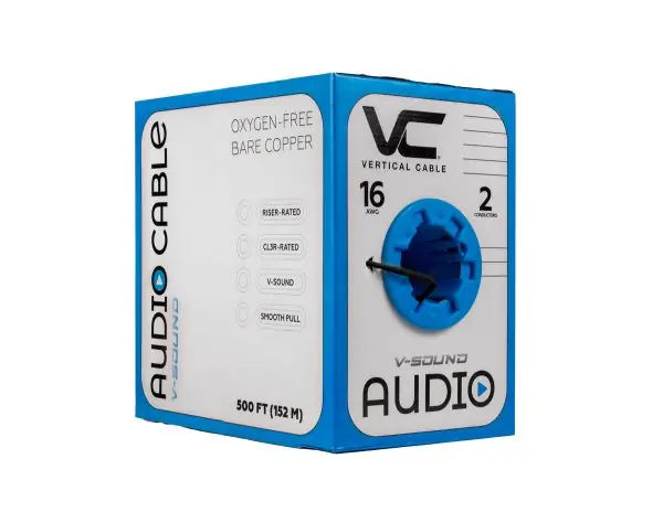 Vertical Cable 209-2315/BK Audio Cable 16AWG 500 ft