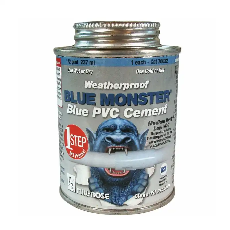 Blue Monster 76032 Weatherproof 1 Step PVC 1/2 Pint