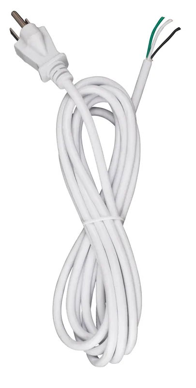Satco 90-2413 10FT WHT # 18/3 SVT 105 W/PLUG
