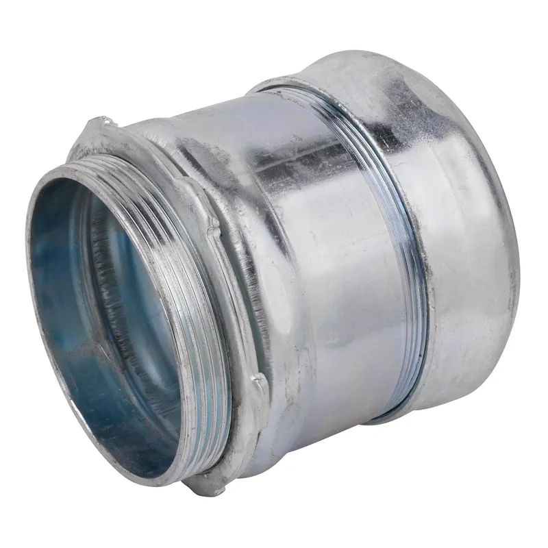Steel City TC119A 3-1/2 inches EMT Compression Connector, Steel - Non-Insulated