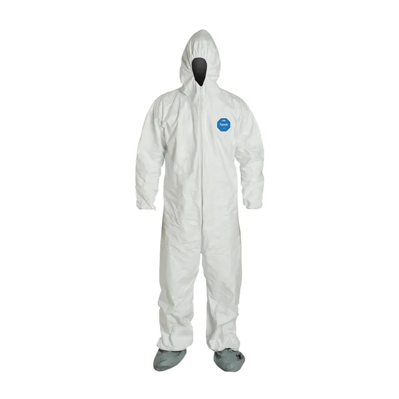 Dupont TY122SWH4X00 Tyvek 400 Disposable Hooded Coverall With Attached Boots 4X