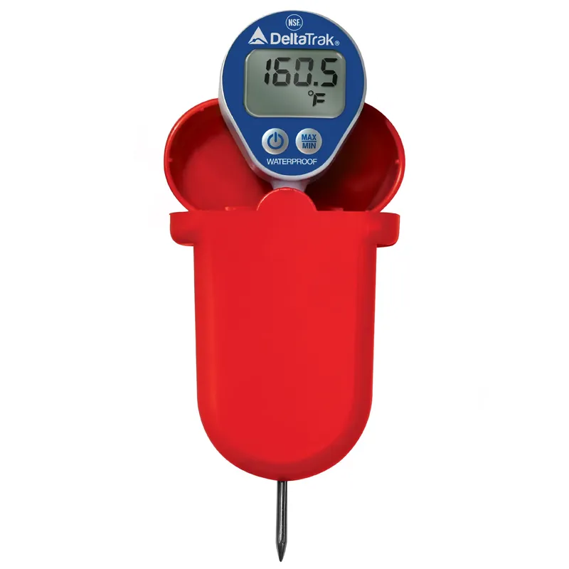 Deltatrak 12214 Waterproof Dishwasher Thermometer Kit w/Auto-Cal