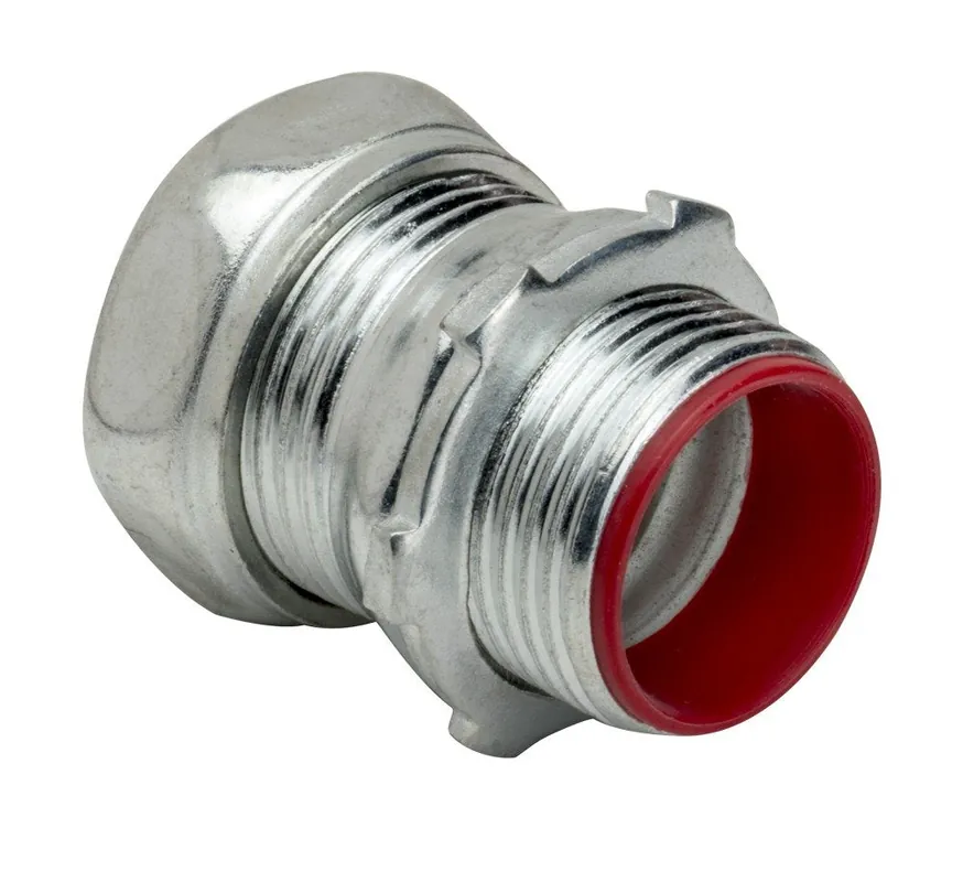 Topaz 654SI 1-1/4 inches Steel Compression Type Connector with Insulated Throat