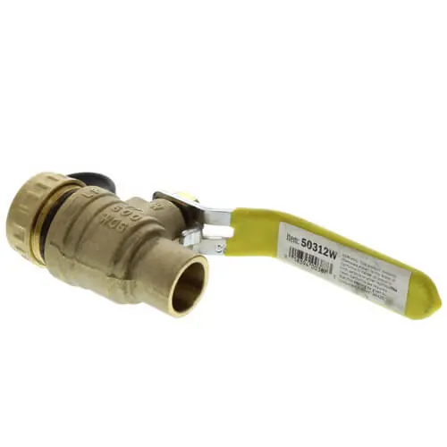 Webstone Company H-50312W Ball Valve 1/2 inches Sweat x Hose