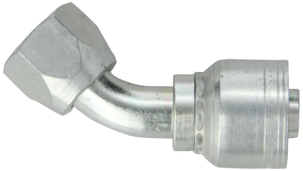Eaton 1AA12FJA12 Aeroquip Carbon Steel Global TTC Crimp Hose Fitting 45 Degree Elbow