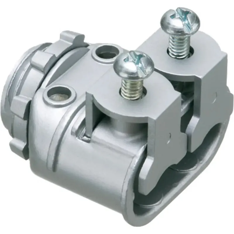 Arlington 846 cable connector duplex straight single screw 3/8 in