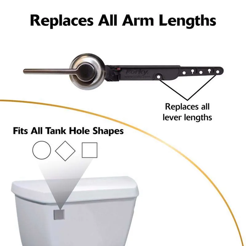 Korky 6070BP Strongarm classic style, brushed nickel flush handle