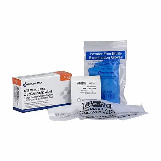 First Aid 21-008 CPR mask 1 People Served Adult Disposable Box Case Type