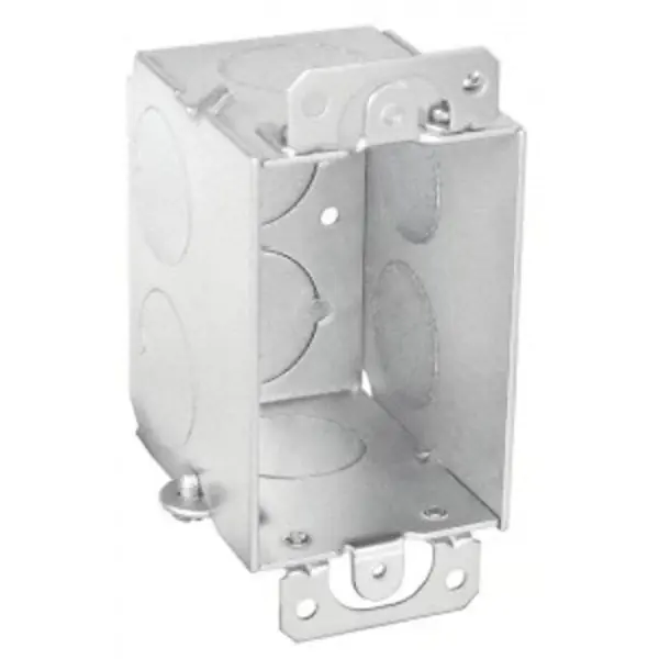 Garvin G601-BX 2-1/2 inches Deep Switch Box w/Clamps for Flexible Metal Conduits and (6) 1/2 inches Side KO's and (2) 1/2 inches Bottom