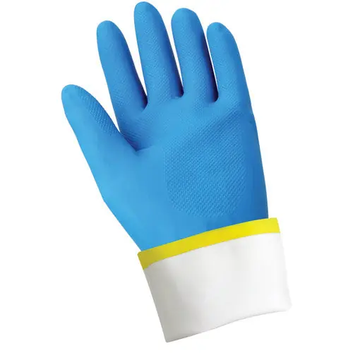 Global Glove 244-M Flock-Lined Rubber Latex Gloves - Size Medium